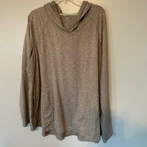 Livi Active Lane Bryant athletic hoodie hooded pullover sweatshirt 22/24 gray